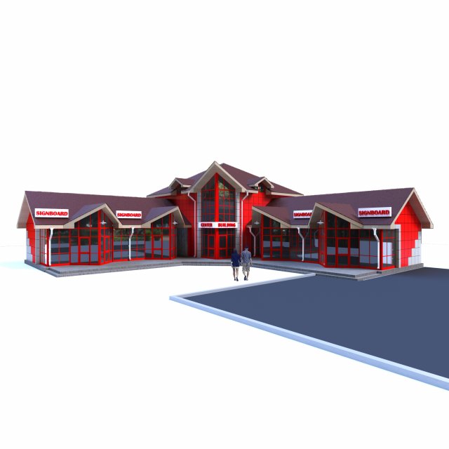 shopping center yakor 3D मॉडल .c4d .max .obj .3ds .fbx .stl .blend