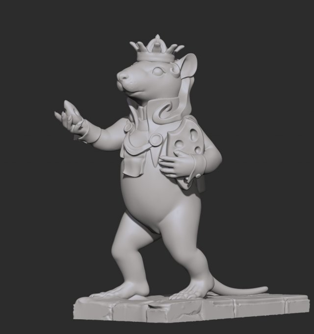 mouse king 3D Print Model .c4d .max .obj .3ds .fbx .stl .blend 