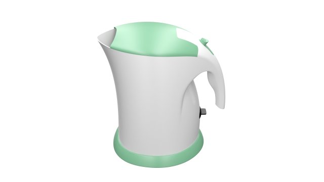 plastic electric kettle Model 3D .c4d .max .obj .3ds .fbx .stl .blend
