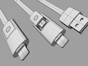 usb cable 3D 模型