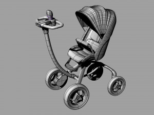 baby stroller 3D Model