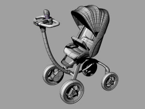 Kinderwagen 3D Modell