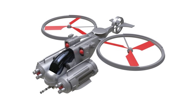 3d drone Model 3D .c4d .max .obj .3ds .fbx .stl .blend 