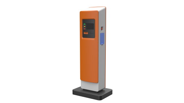 electric vehicle charging station Model 3D .c4d .max .obj .3ds .fbx .stl .blend 