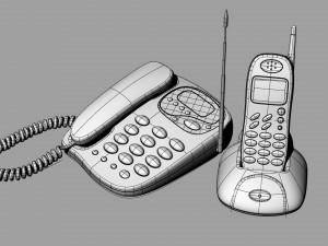 retro telephone 3D Model