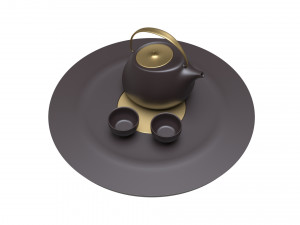 tea set Modelo 3D