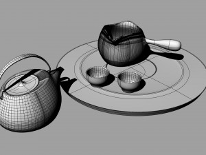 tea set Modelo 3D
