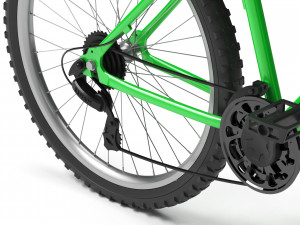 green mountain bike 3D 模型