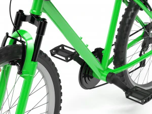 green mountain bike 3D Model
