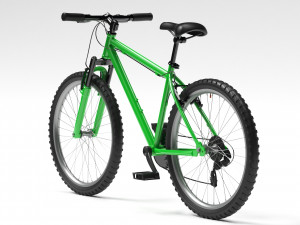 green mountain bike 3D 模型