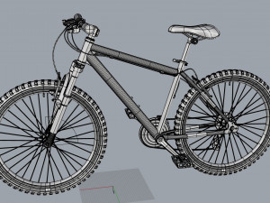 green mountain bike 3D 模型