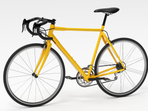 yellow racing bike Modèle 3D