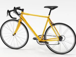 yellow racing bike 3D Model