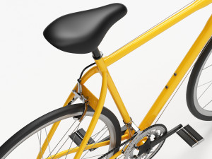 yellow racing bike Model 3D