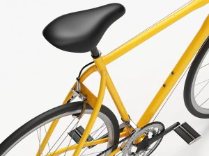 yellow racing bike 3D Model