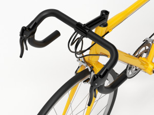 yellow racing bike Model 3D