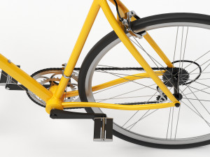 yellow racing bike Model 3D