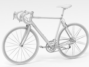 yellow racing bike Model 3D