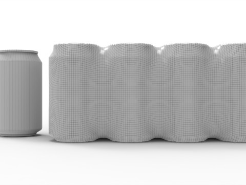 Eight pack packaging beverage soda cans 330ml 3D Model