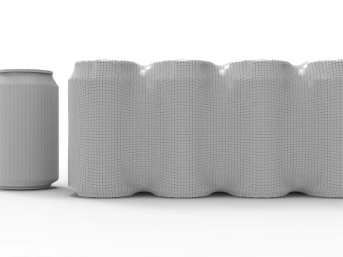 Eight pack packaging beverage soda cans 330ml 3D Model
