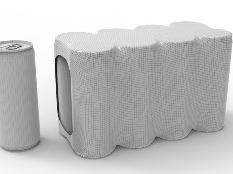 Eight pack packaging beverage soda cans 10-5oz 3D Model