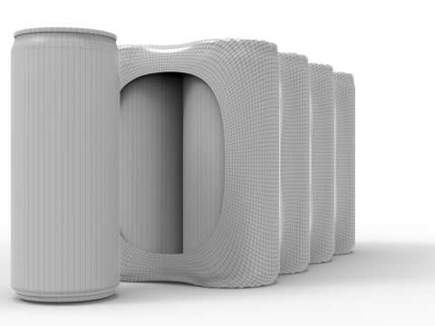 Eight pack packaging beverage soda cans 10-5oz 3D Model