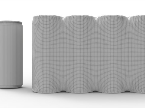 Eight pack packaging beverage soda cans 10-5oz 3D Model