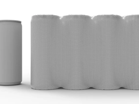 Eight pack packaging beverage soda cans 10-5oz 3D Model