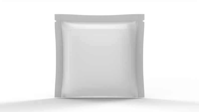 Sachet 120x120mm - 3 Seals packaging mockup 3D Модель .c4d .max .obj .3ds .fbx .stl .blend 