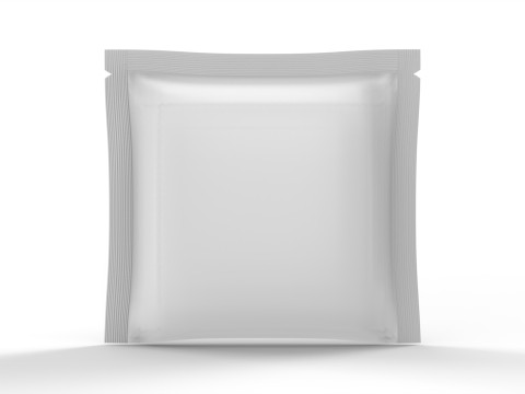 Sachet 120x120mm - 3 Seals packaging mockup 3D Model