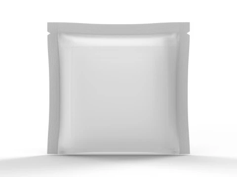 Пакет-саше 120х120мм - макет упаковки с 3 уплотнениями 3D Модель