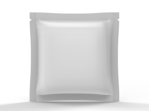 Sachet 120x120mm - 4 Seals packaging mockup 3D Model