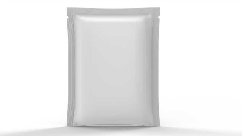 Sachet 130x180mm - 3 Seals packaging mockup Model 3D .c4d .max .obj .3ds .fbx .stl .blend 