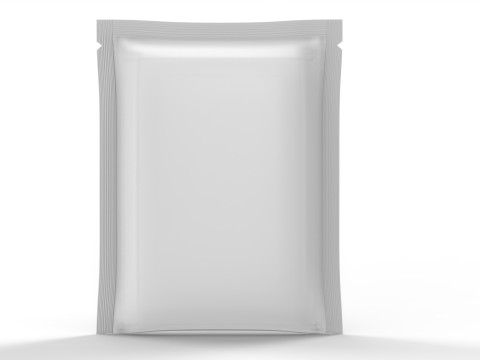 Sachet 130x180mm - 3 Seals packaging mockup 3D Model