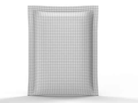 Sachet 130x180mm - 3 Seals packaging mockup Model 3D