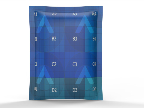 Sachet 130x180mm - 3 Seals packaging mockup Model 3D