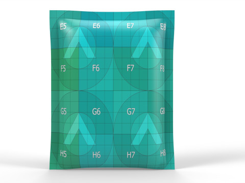 Sachet 130x180mm - 3 Seals packaging mockup Model 3D