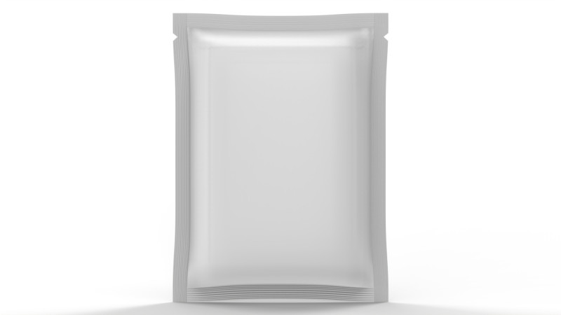 Sachet 130x180mm - 4 Seals packaging mockup 3D 모델 .c4d .max .obj .3ds .fbx .stl .blend 