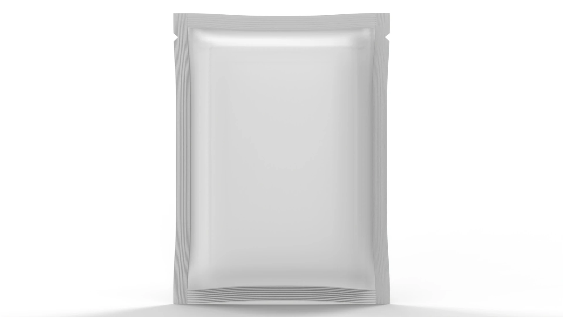 Sachet 130x180mm - 4 Seals packaging mockup 3D Model .c4d .max .obj .3ds .fbx .stl .blend 