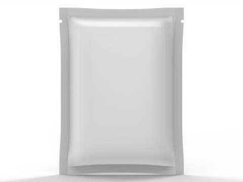 Sachet 130x180mm - 4 Seals packaging mockup 3D 모델