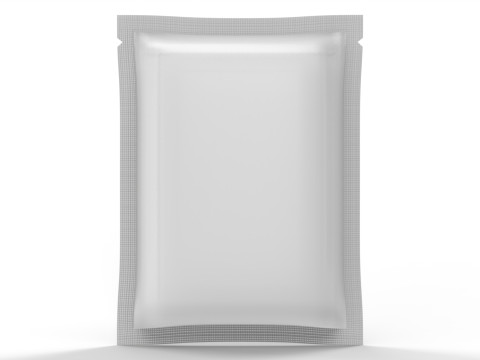 Sachet 130x180mm - 4 Seals packaging mockup 3D 모델