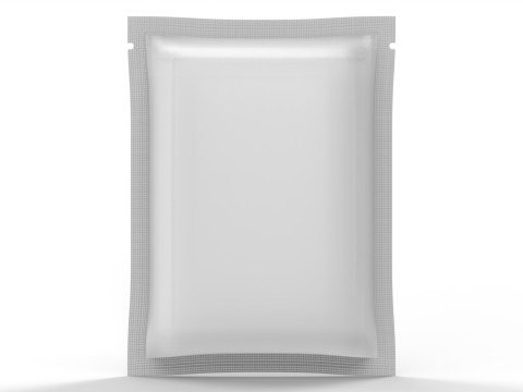Sachet 130x180mm - 4 Seals packaging mockup 3D 모델