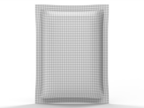 Sachet 130x180mm - 4 Seals packaging mockup 3D 모델