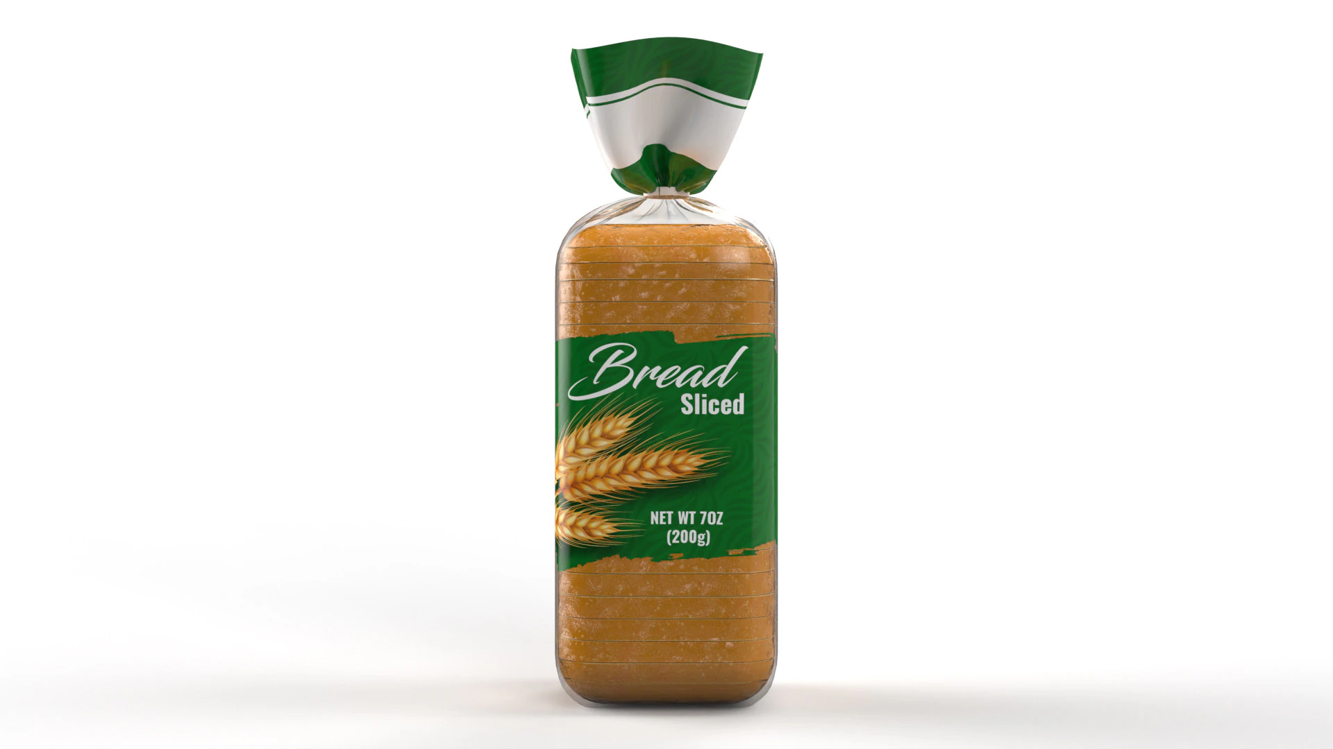 Bread Slice Foil Packaging 3D Model .c4d .max .obj .3ds .fbx .stl .blend