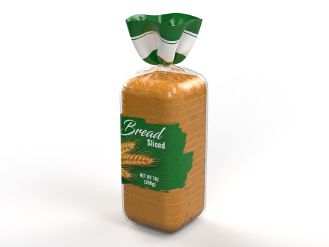 Bread Slice Foil Packaging 3D Model