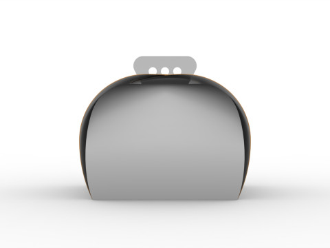 Curved gift box 300x300x400mm 3D Model