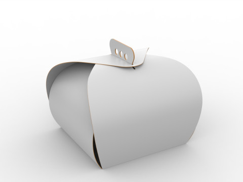 Curved gift box 300x300x400mm 3D Model