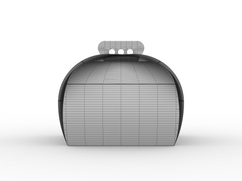 Curved gift box 300x300x400mm 3D Model
