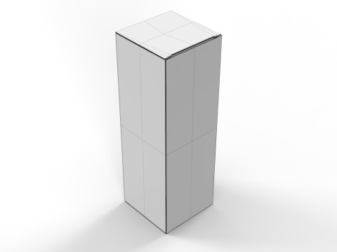 Packaging box 50x50x150mm Model 3D