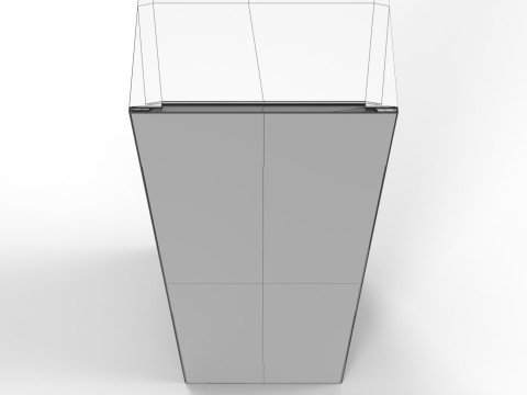 Packaging box 50x50x150mm Model 3D
